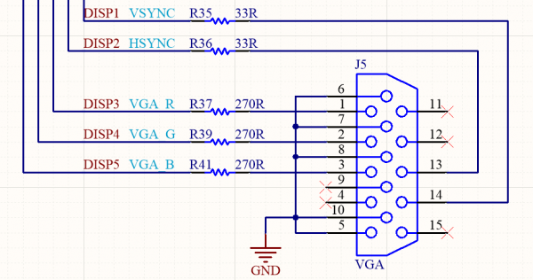 VGA模塊電路 VGA模塊電路