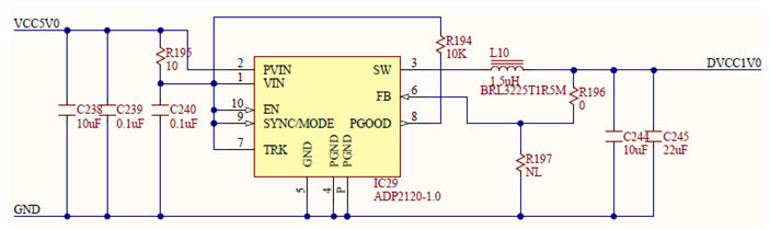 Figure 31. 1V internal digital supply.